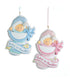 Homesmiths 4 inch Res Babys 1st Chirstmas Stockng 2 Assorte Colors 1 Piece