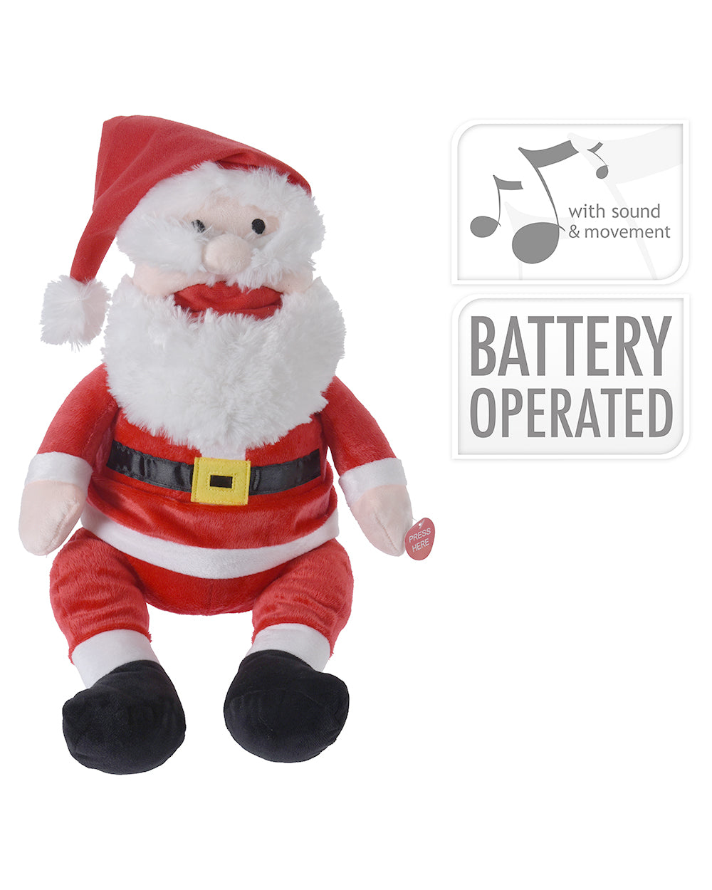 Homesmiths Santa Plush Dancing Red