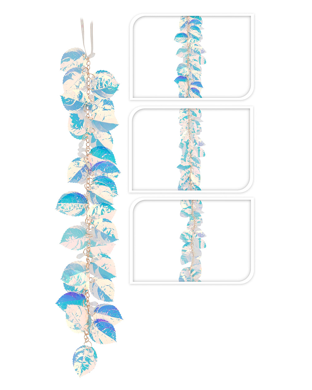 Homesmiths Garland 40Cm Leaf 3Ass Blue