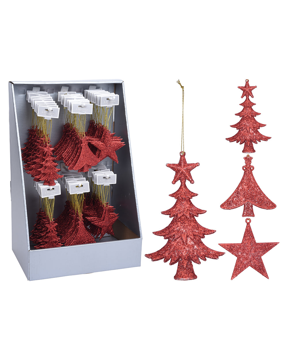 Homesmiths Hang Deco 2Pcs 8Cm Red 3Ass