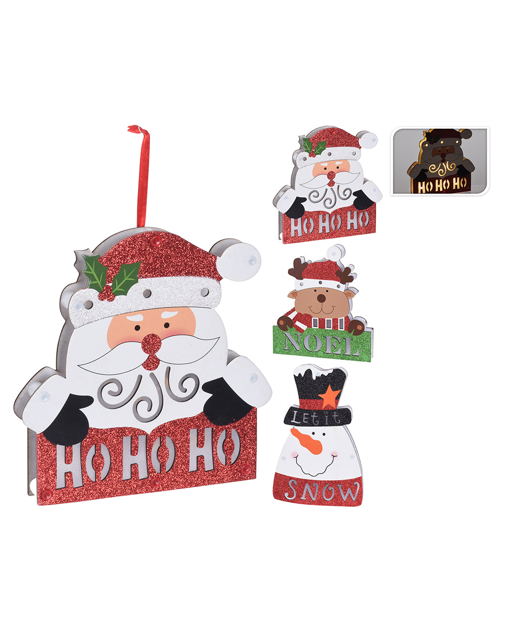 Homesmiths Xmas Figure With Led Ww 20Cm
