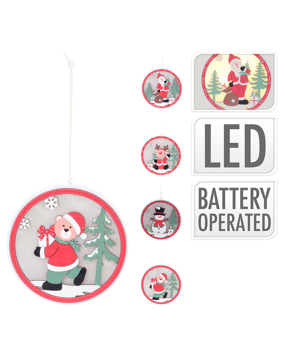 Homesmiths Round Hanger With Led 13Cm Red4As