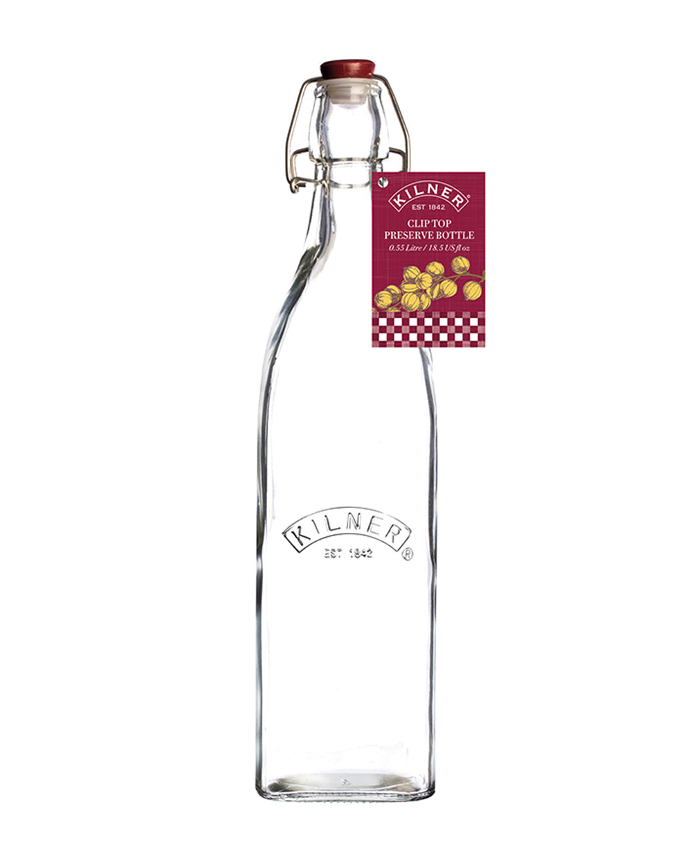 Kilner Clip Top Square Bottle 0.55L