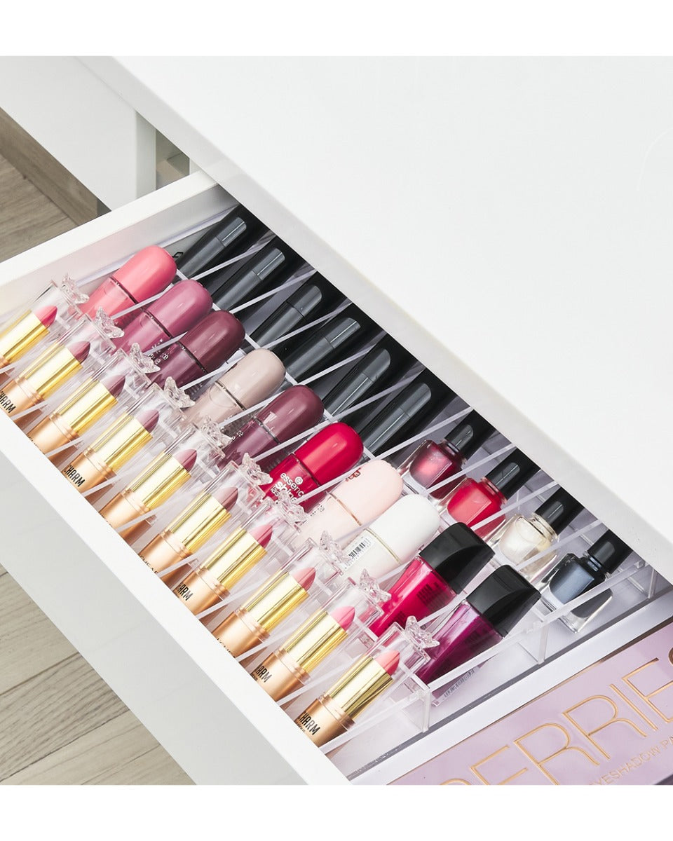 HS Vanity Drawer Organizer 40 compartments Clear Acrylic