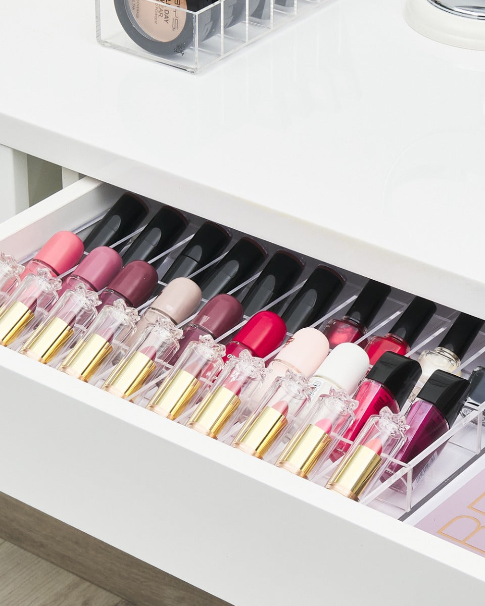 HS Vanity Drawer Organizer 40 compartments Clear Acrylic