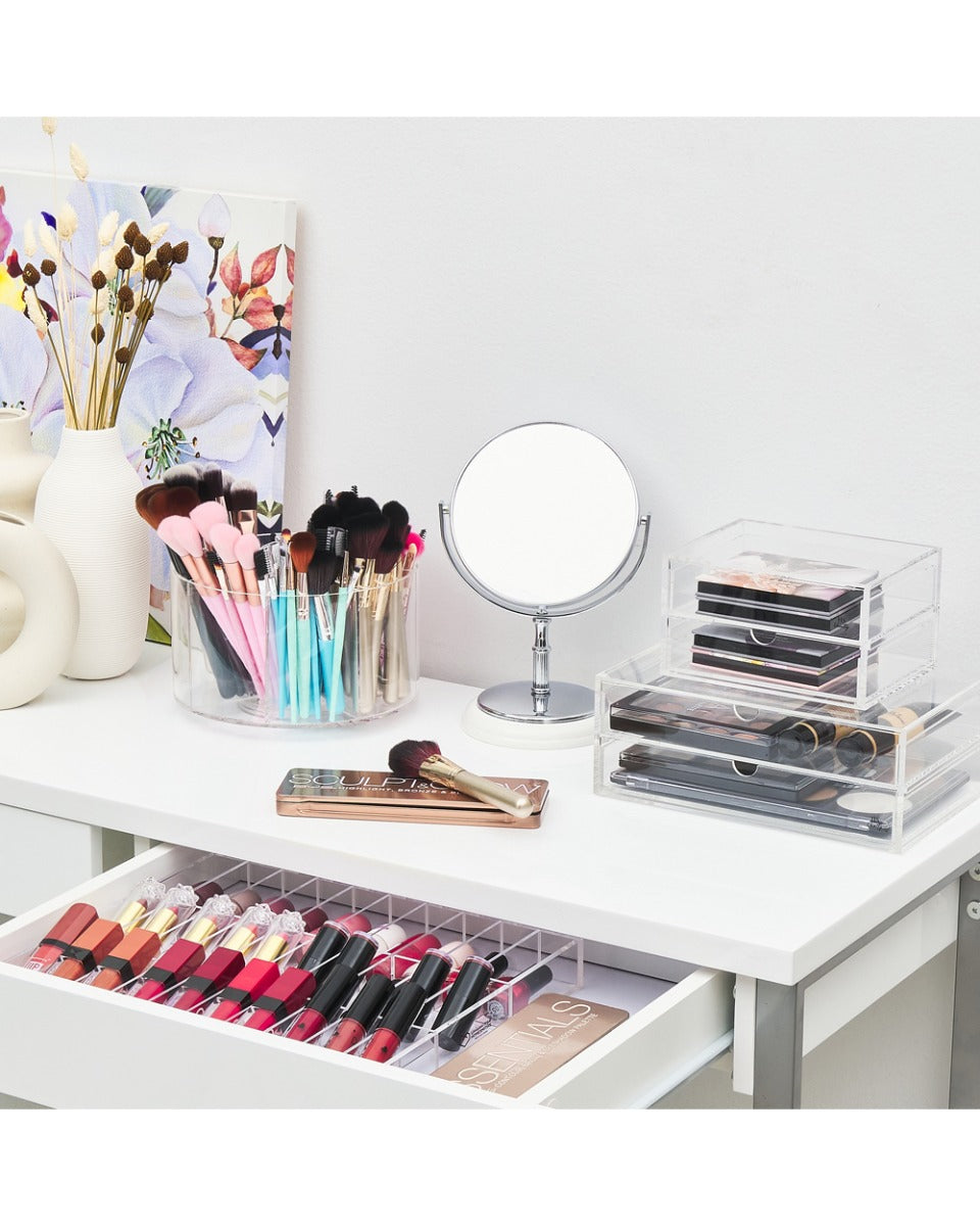 HS Vanity Drawer Organizer 30 compartments Clear Acrylic