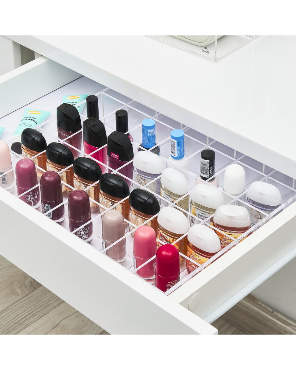 HS Vanity Drawer Organizer 35 compartment Clear Acrylic