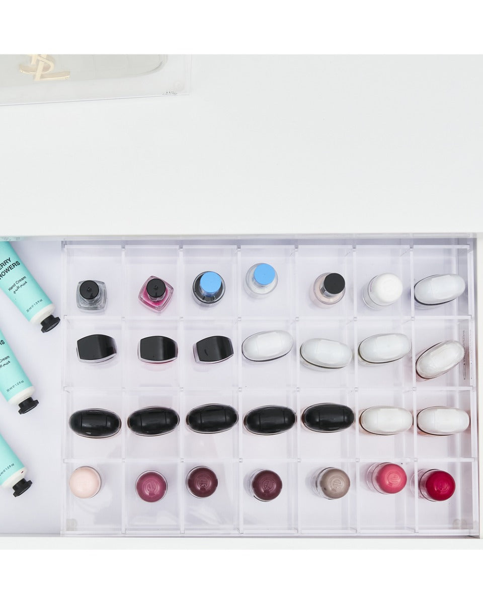 HS Vanity Drawer Organizer 35 compartment Clear Acrylic