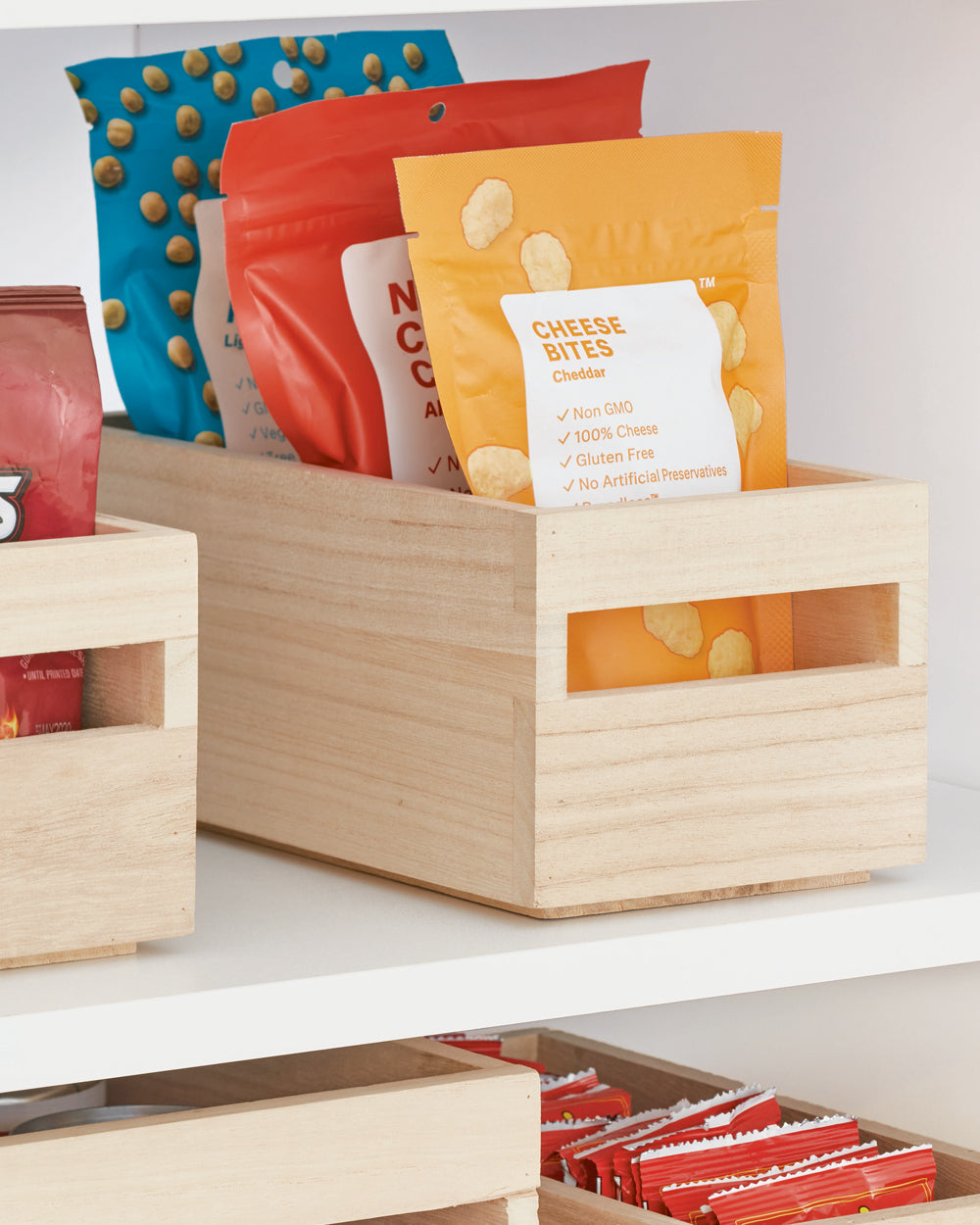 InterDesign Wood Handled Packet Organizer 10 x 5 x 4 inch