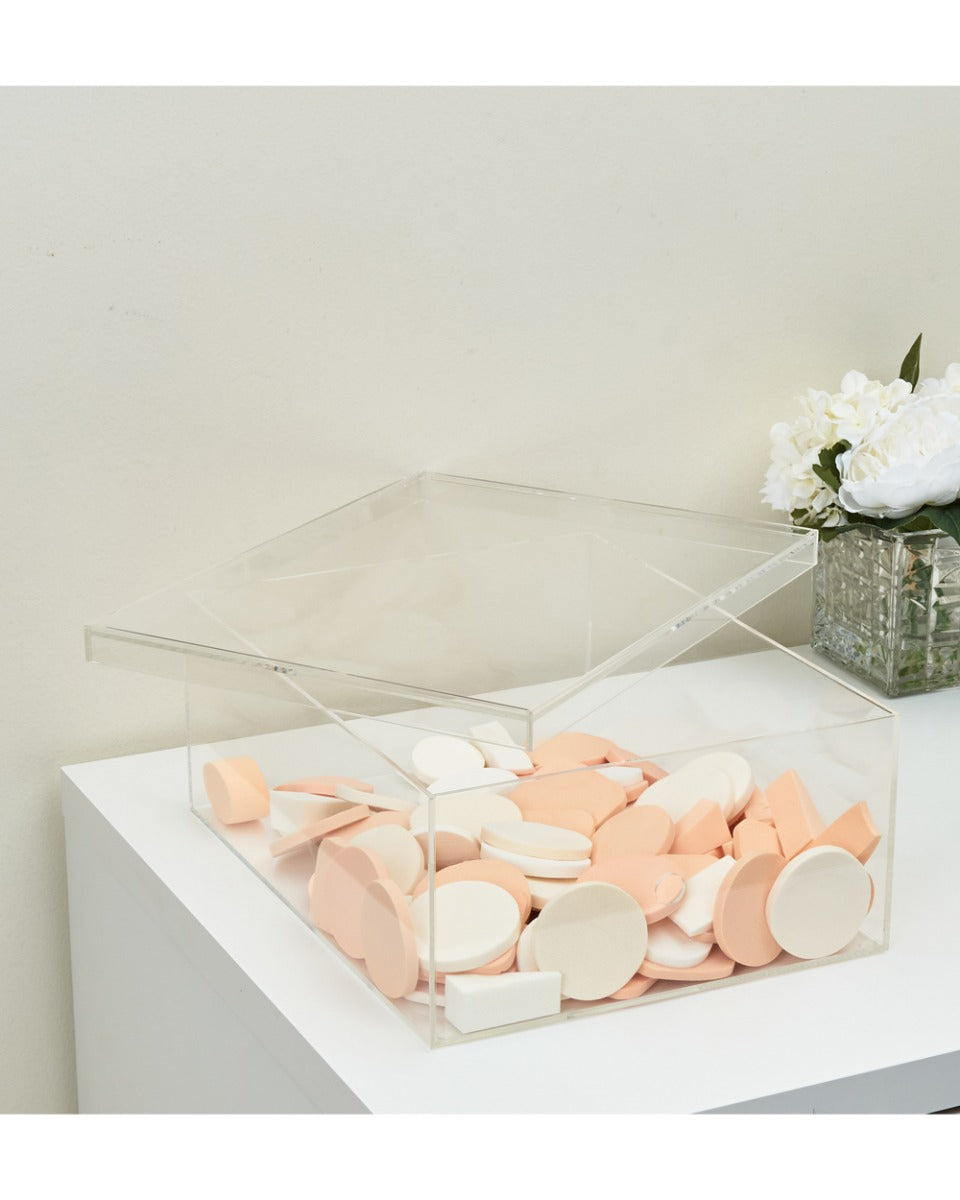 HS Vanity Customized Product Acrylic Stackable Storage Box Clear