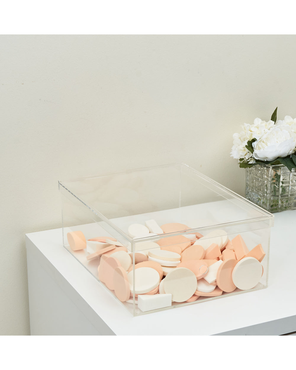 HS Vanity Customized Product Acrylic Stackable Storage Box Clear