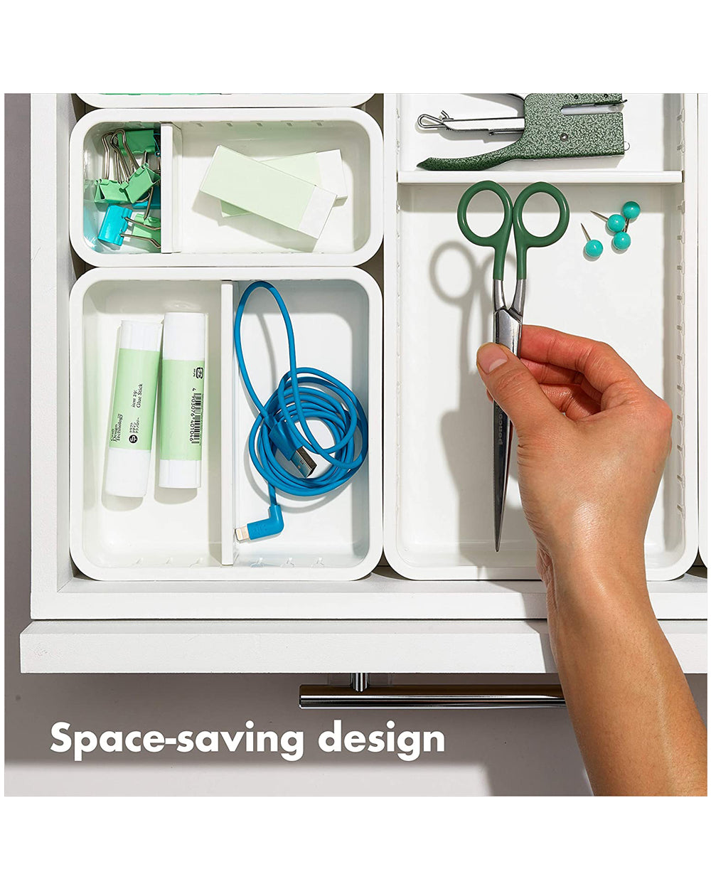 OXO Slim Adjustable Drawer Bin Set of 3