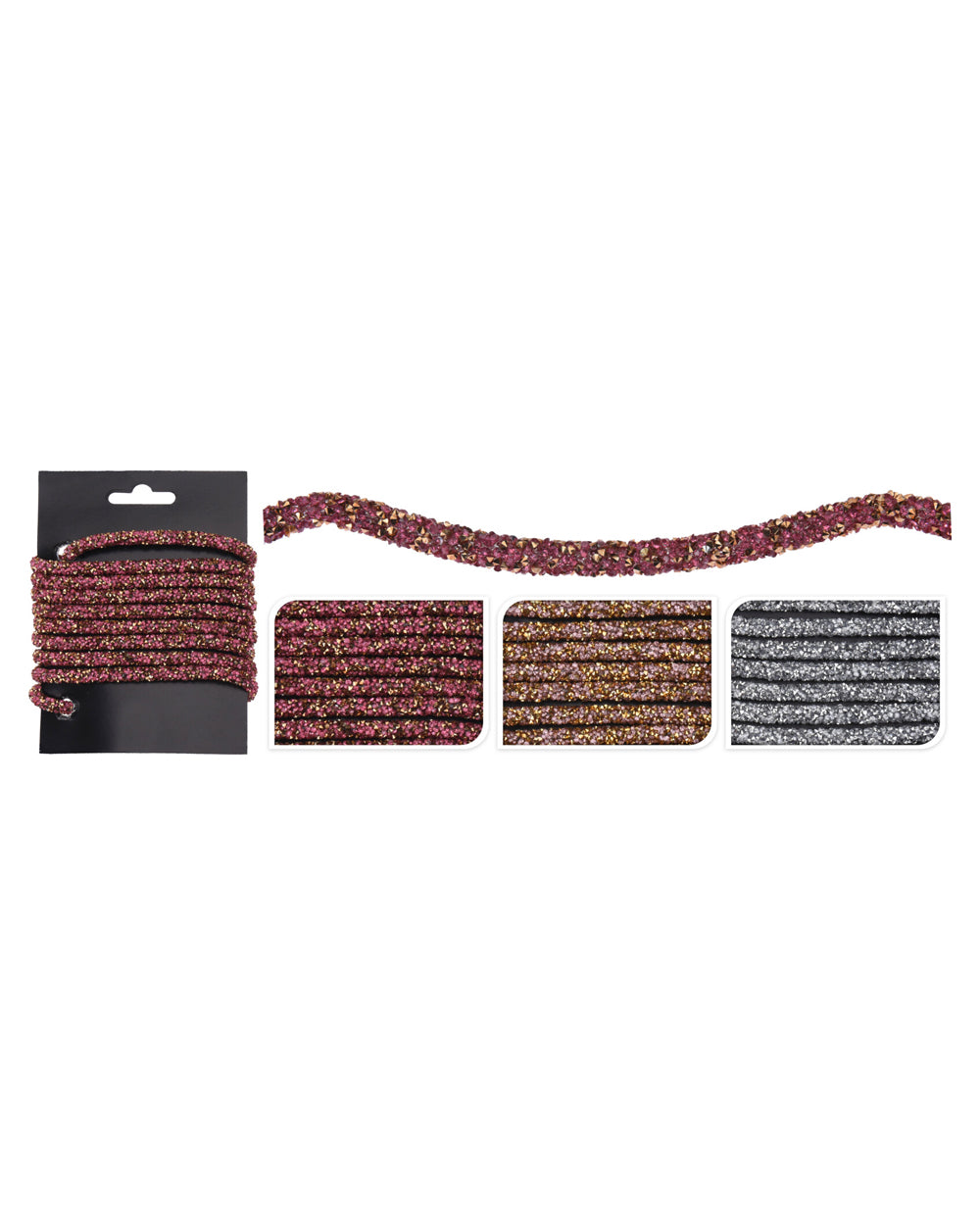 Homesmiths Glitter Ribbon 1 Cm X 2 Meter Assorted 1 Piece