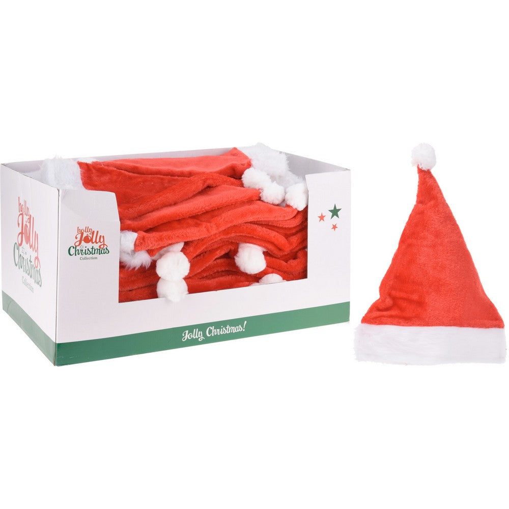 Koopman Christmas Hat – 40x30cm Red & White Holiday Xmas Accessory, Seasonal Festive Costume for Parties, Home & Celebrations