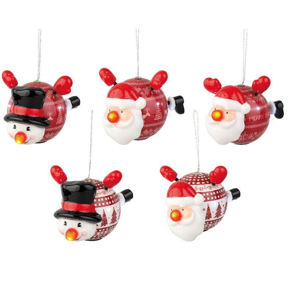 Kaemingk Christmas LED Figure – BO, Indoor, Holiday Decoration, Festive Xmas Tabletop or Home Accent, Seasonal Home Décor, 1 Piece Assorted