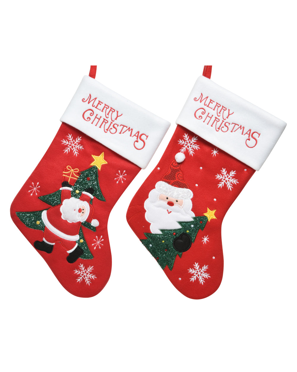 Homesmiths Santa Stocking Polyester Assorted 1 Piece