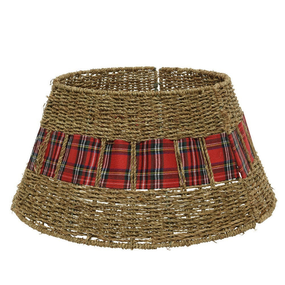 Kaemingk Tree Ring – Sea Grass, Christmas Holiday Decoration, Festive Xmas Tree Base Cover, Seasonal Home Décor Accent