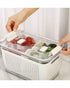 Homesmiths Medium Fridge Storage Container with Double Layer Fruit Basket