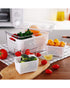 Homesmiths Medium Fridge Storage Container with Double Layer Fruit Basket