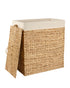 Homesmiths Rectangular Water Hyacinth Laundry Hamper 54.5 x 33 x 61 cm