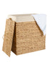 Homesmiths Rectangular Water Hyacinth Laundry Hamper 54.5 x 33 x 61 cm