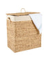 Homesmiths Rectangular Water Hyacinth Laundry Hamper 54.5 x 33 x 61 cm