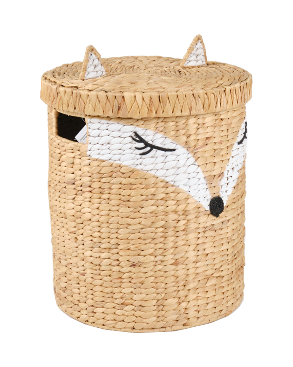 Homesmiths Water Hyacinth Laundry Hamper Fox Shape 38 x 59 cm