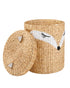 Homesmiths Water Hyacinth Laundry Hamper Fox Shape 38 x 59 cm