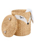 Homesmiths Water Hyacinth Laundry Hamper Fox Shape 38 x 59 cm