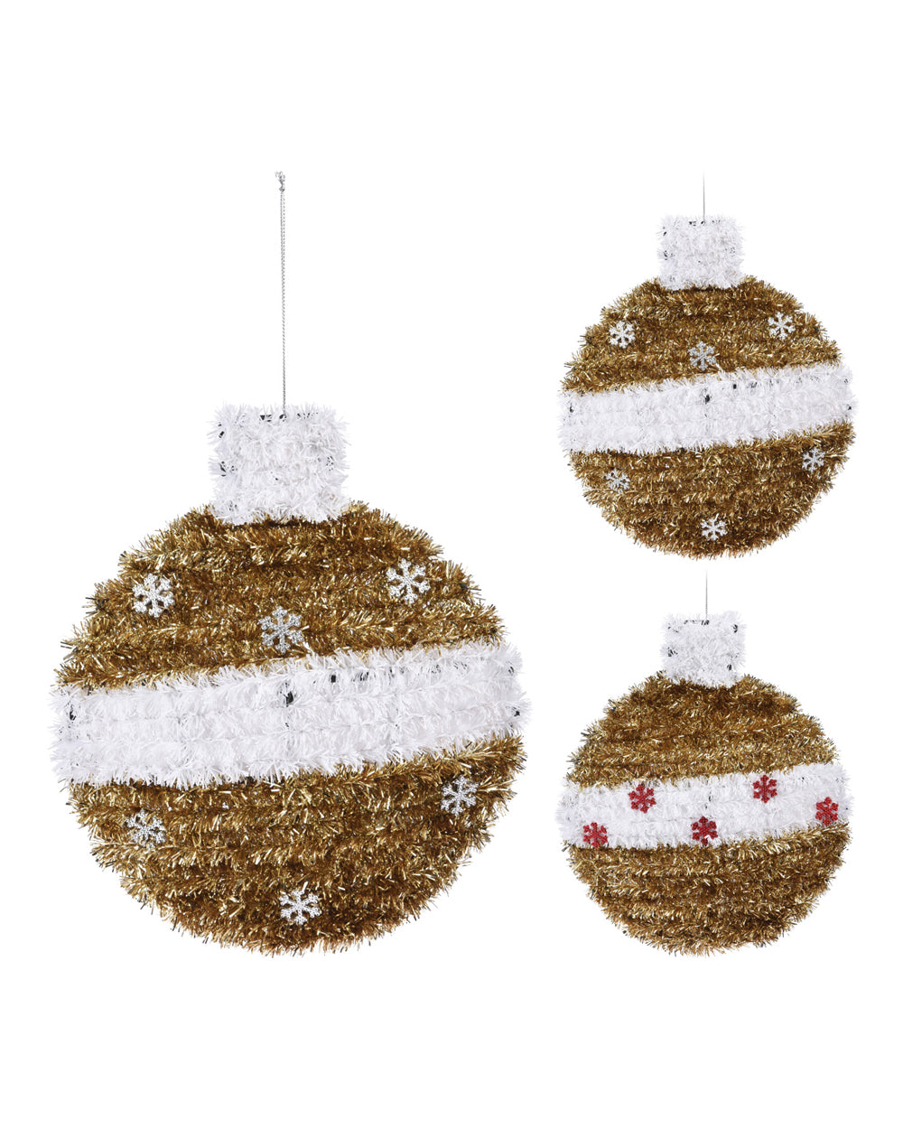 Homesmiths 25Cm Xmas Ball Of Tinsel Assorted 1 Piece