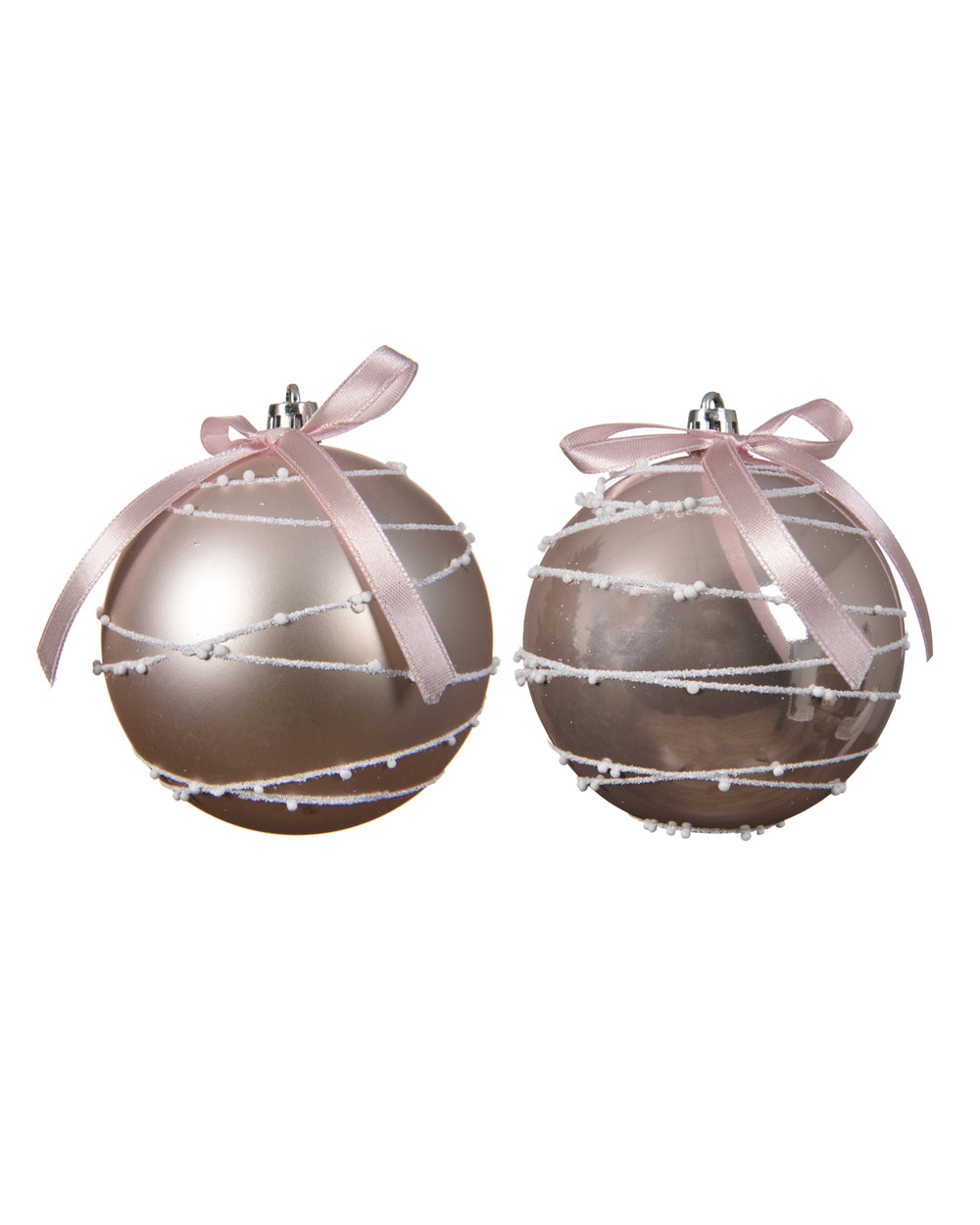 Homesmiths Bauble Shatterproof Glitter Lines & Foam Baubles Assorted 1 Piece