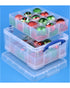 Really Useful 21 Liter Plastic Box & 2 Trays Clear