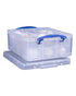Really Useful 21 Liter Plastic Box & 2 Trays Clear