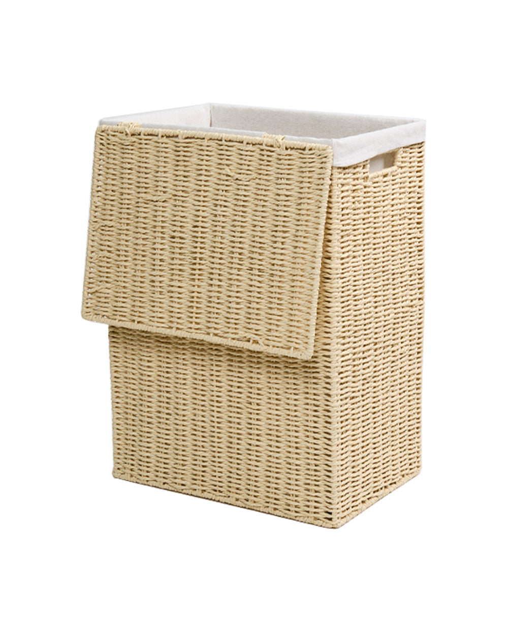Homesmiths Small Laundry Hamper Natural with Liner 36 x 26 x 50 cm