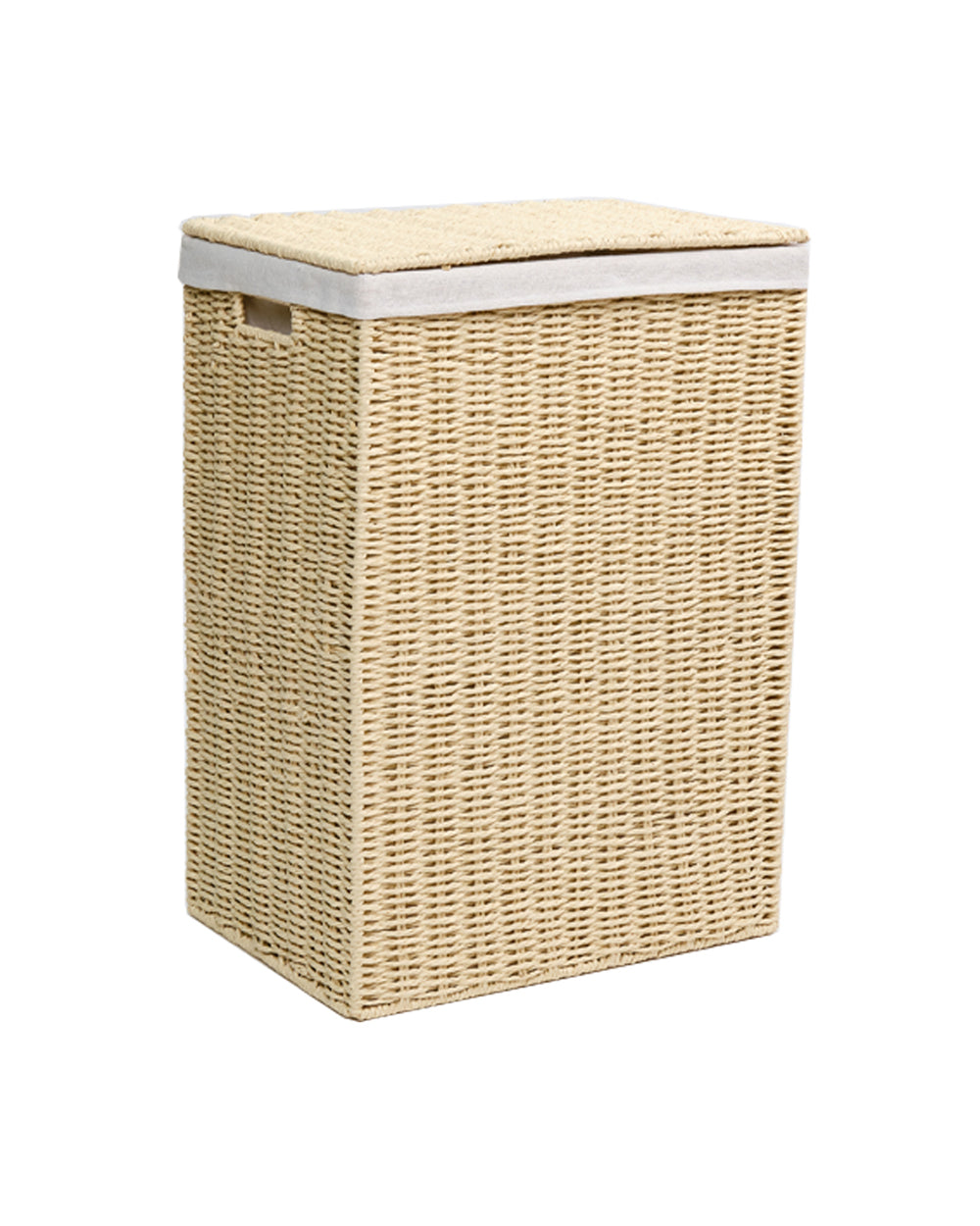 Homesmiths Small Laundry Hamper Natural with Liner 36 x 26 x 50 cm