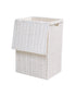 Homesmiths Small Laundry Hamper White with Liner 36 x 26 x 50 cm