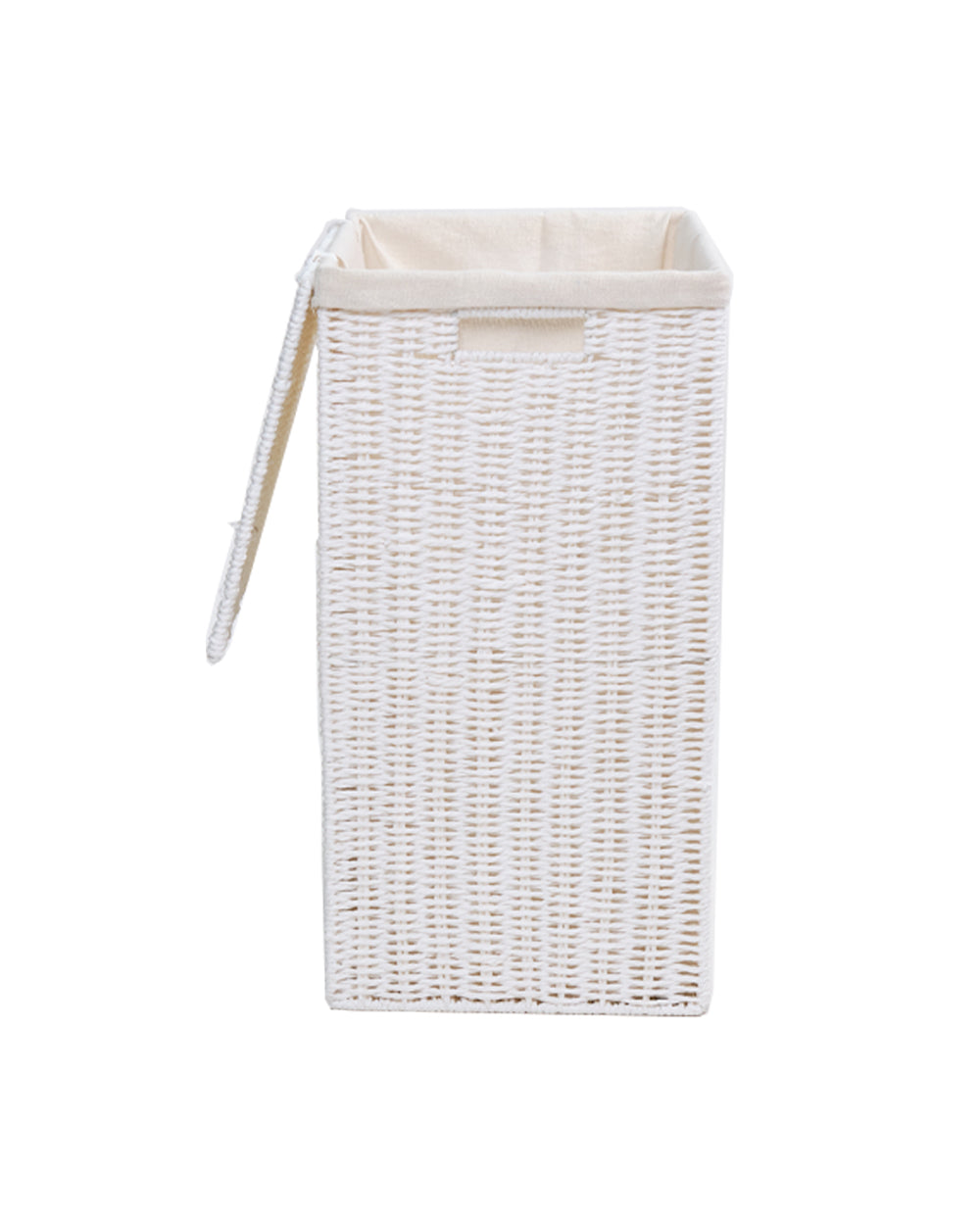 Homesmiths Small Laundry Hamper White with Liner 36 x 26 x 50 cm