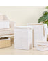 Homesmiths Small Laundry Hamper White with Liner 36 x 26 x 50 cm