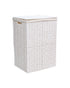 Homesmiths Small Laundry Hamper White with Liner 36 x 26 x 50 cm