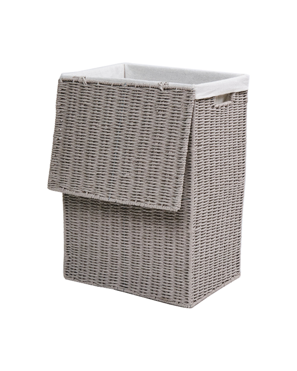 Homesmiths Small Laundry Hamper Grey with Liner 36 x 26 x 50 cm