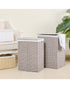 Homesmiths Small Laundry Hamper Grey with Liner 36 x 26 x 50 cm
