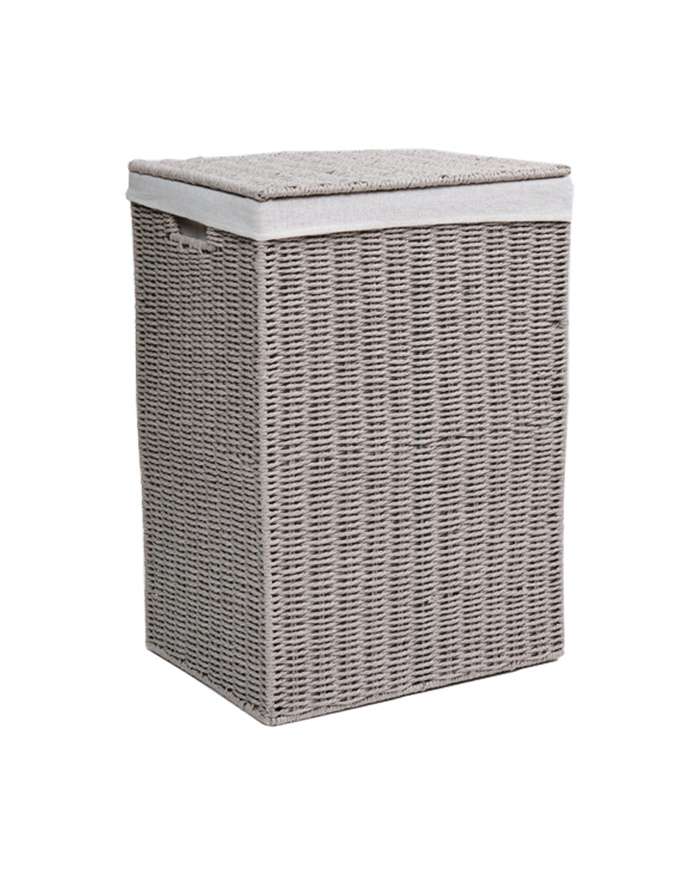 Homesmiths Small Laundry Hamper Grey with Liner 36 x 26 x 50 cm