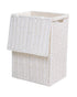 Homesmiths Large Laundry Hamper White with Liner - L40 x W30 x H55 cm
