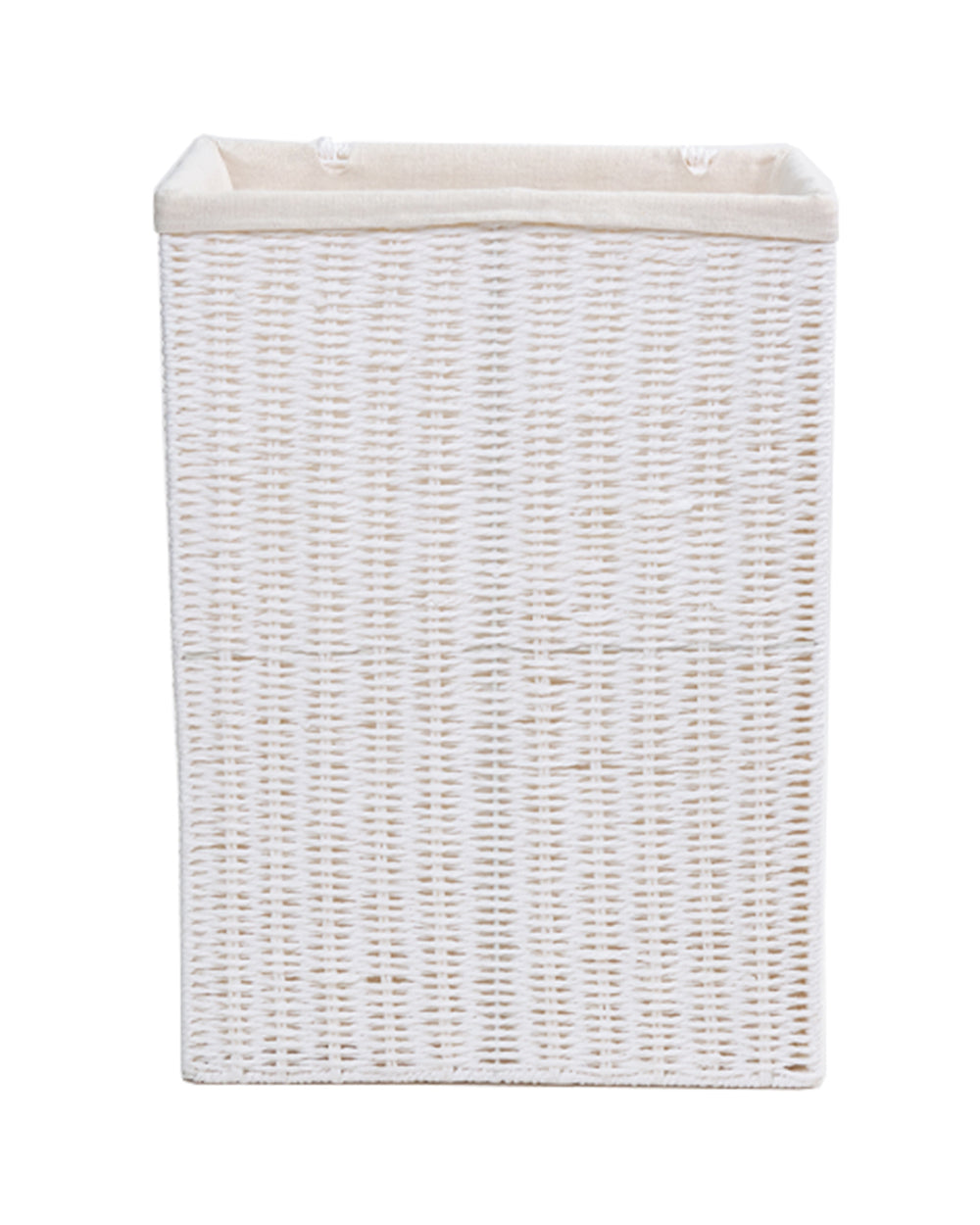 Homesmiths Large Laundry Hamper White with Liner - L40 x W30 x H55 cm