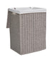 Homesmiths Large Laundry Hamper Grey with Liner - L40 x W30 x H55 cm
