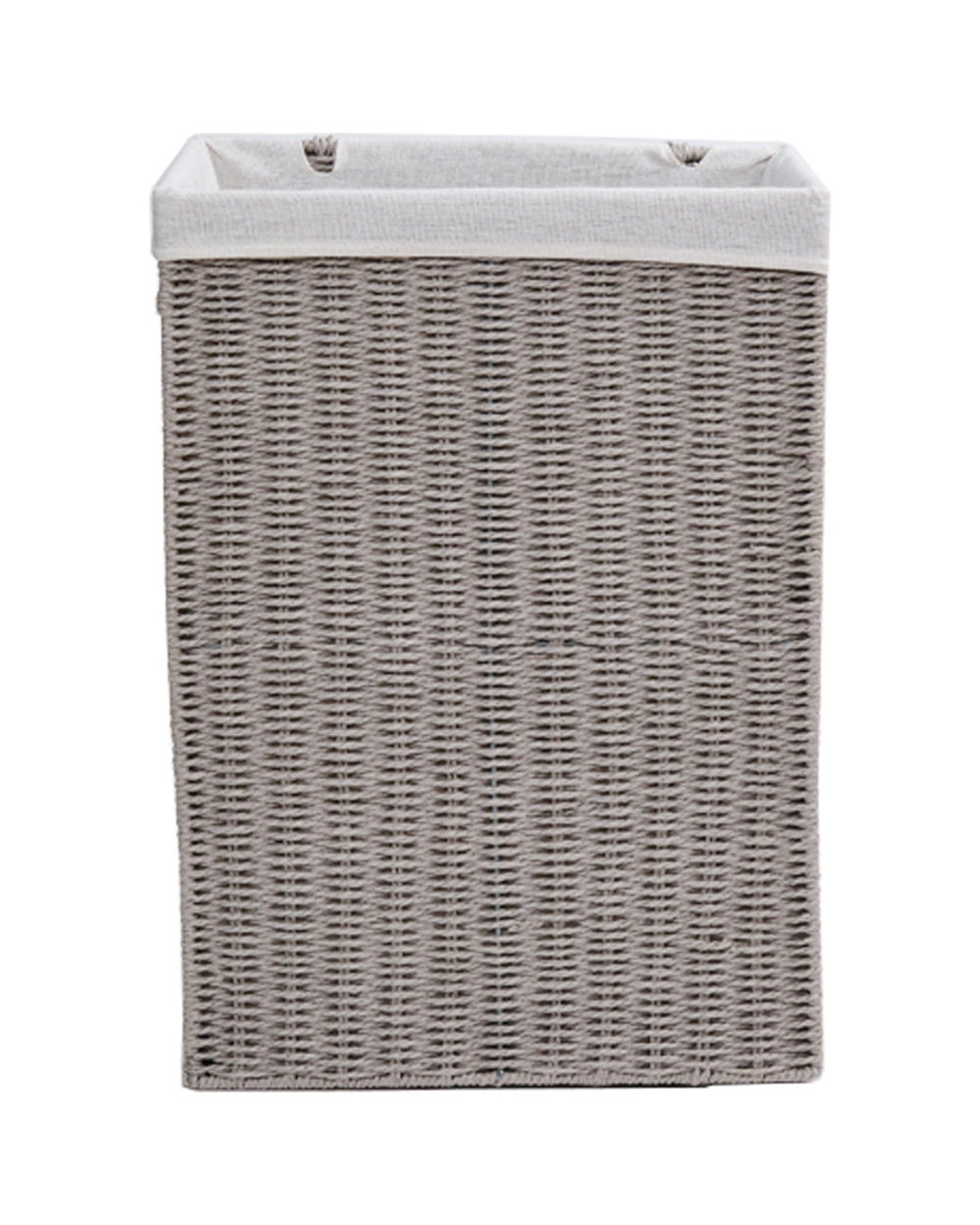 Homesmiths Large Laundry Hamper Grey with Liner - L40 x W30 x H55 cm