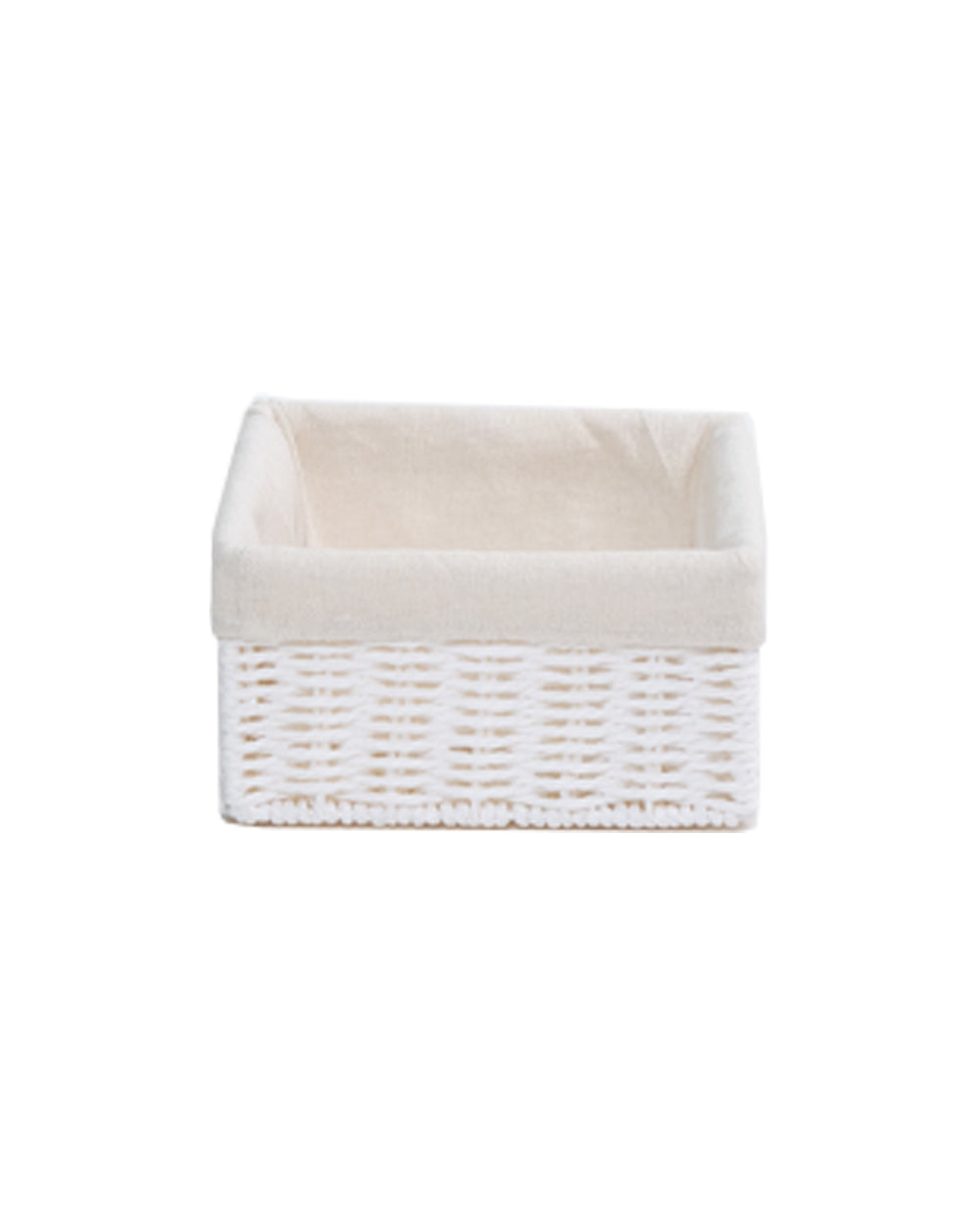 Homesmiths Storage Basket White with Liner - 20 x 20 x 10 cm