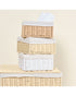Homesmiths Storage Basket White with Liner - 20 x 20 x 10 cm