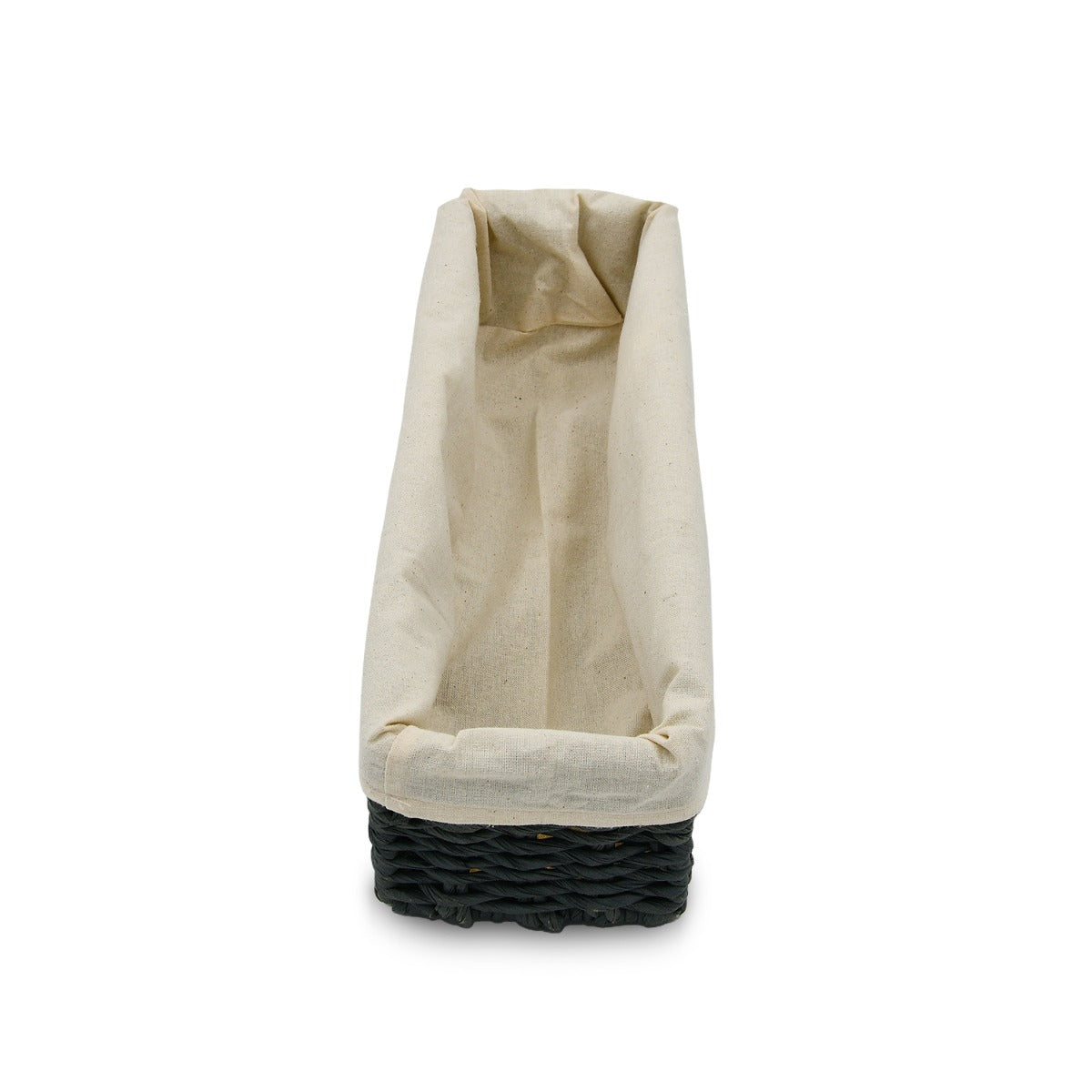 Homesmiths Storage Basket Grey With Liner L32 x W10 x H8 cm