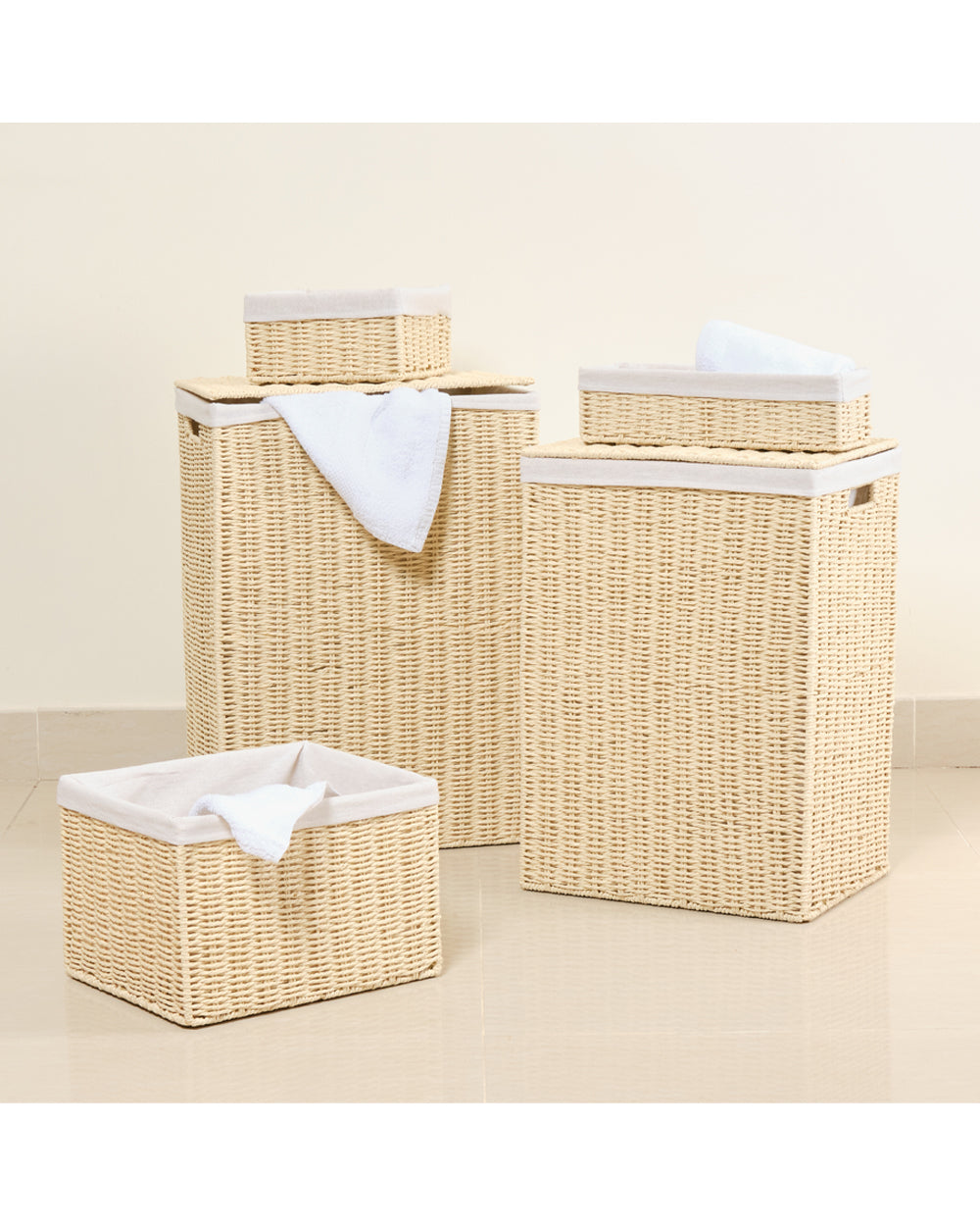 Homesmiths Storage Basket Natural with Liner L25.4 x W30.5 x H20.3cm